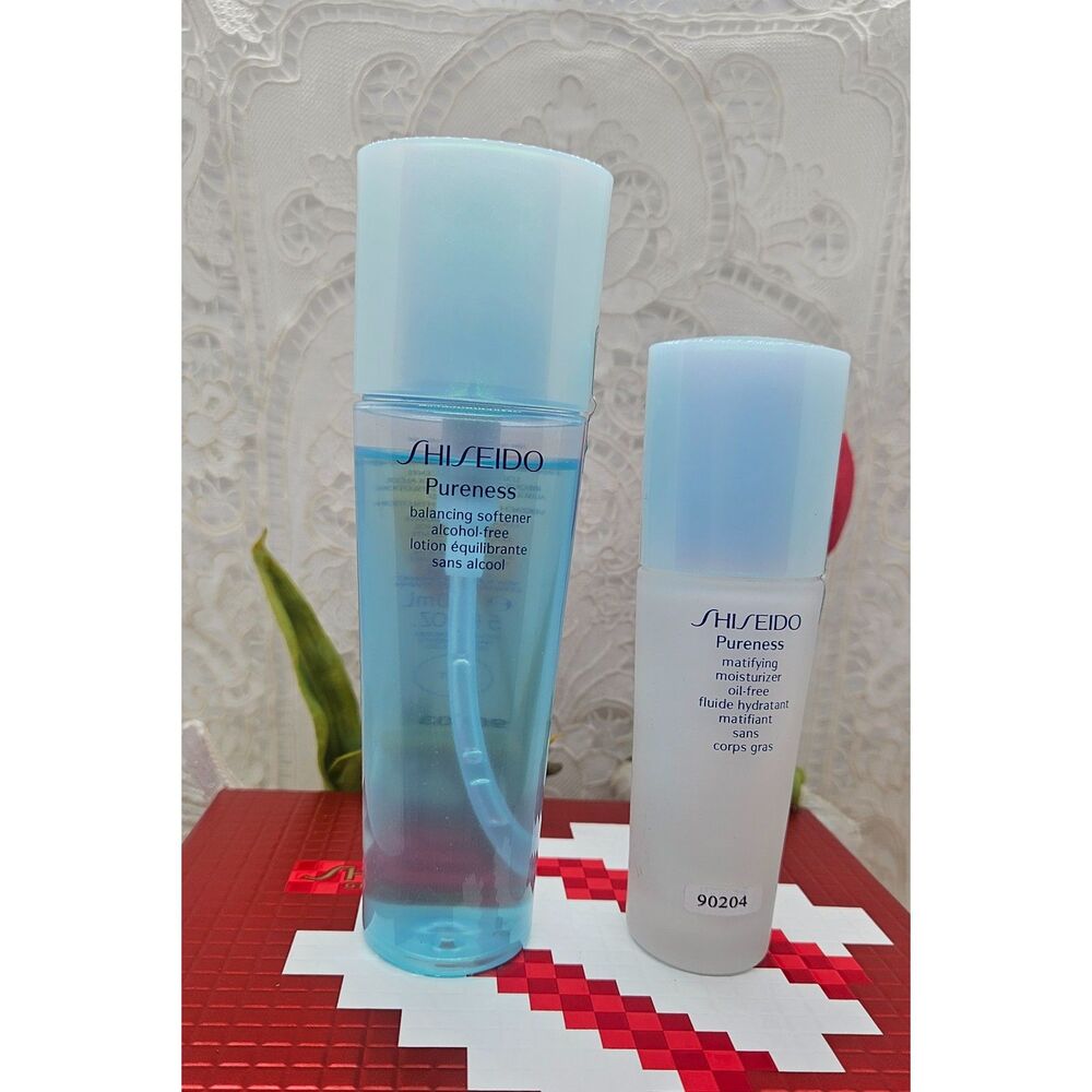 SHISEIDO PURENESS SOFTENER 5oz & MATIFYING MOISTURIZER 1.6oz.Bundle New Sealed